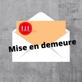 Courrier RAR mise en demeure paiement